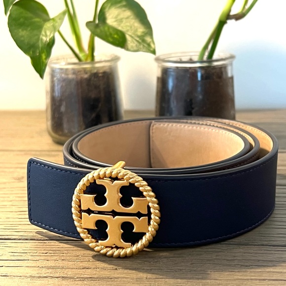 Tory Burch Accessories - Mint Condition Tory Burch Logo Rope Buckle Reversible Belt